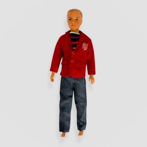 Vintage 1960s Ideal TED Doll Family Tammy's Brother Red Jacket Fashion doll
